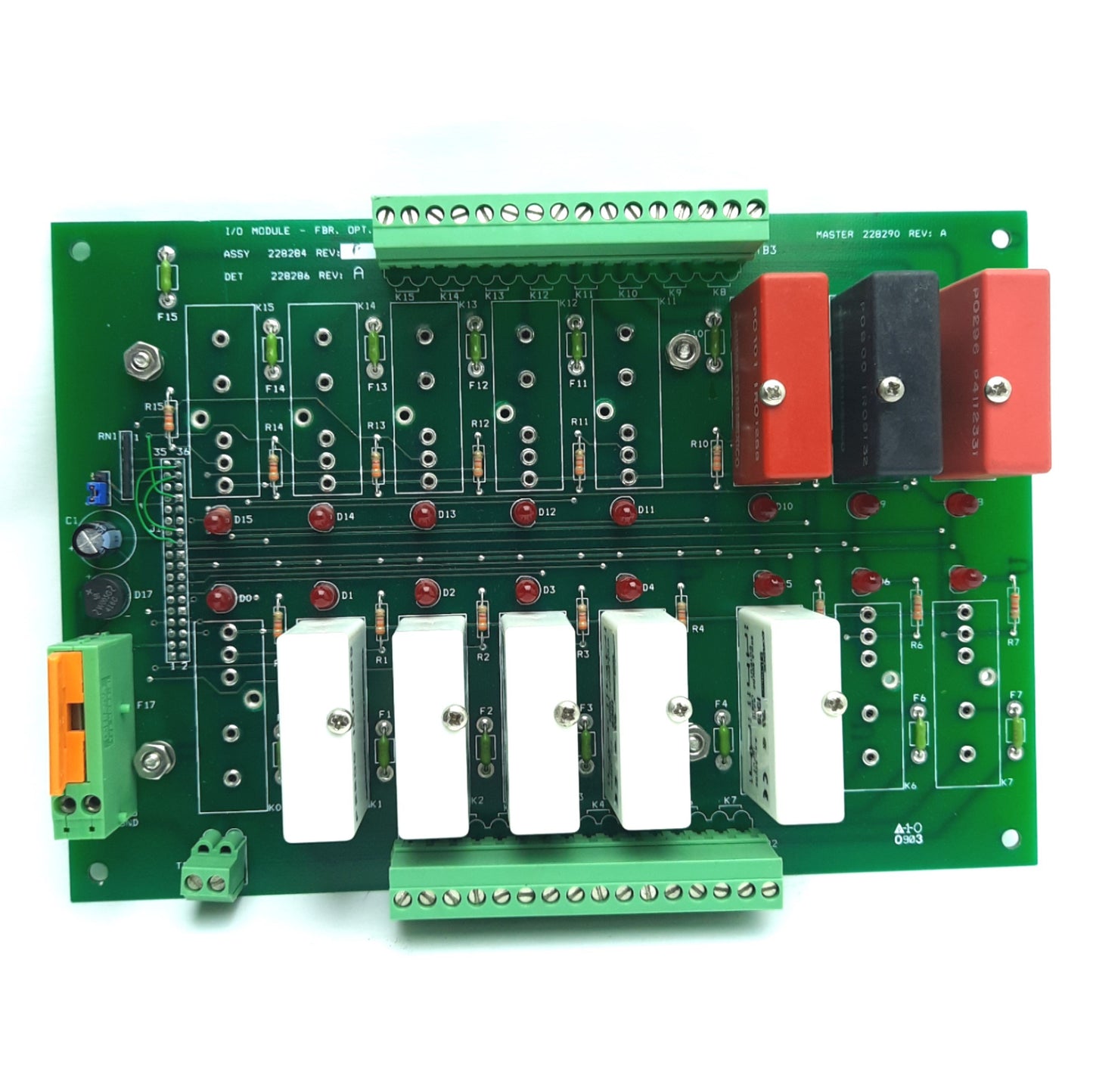 Used Master 228290 228284 228286 I/O Module Fiber Optic Assembly Board