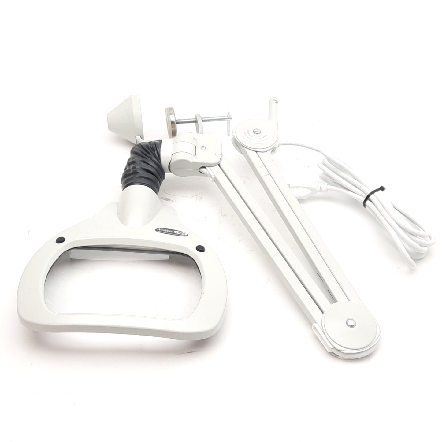 Used Luxo WAL025968 Wave LED Magnifier 3.5-Diopter Lens, 6W Dimmable LEDs 45in 120VAC