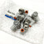 New Lot of 6 SMC AS3301F-03-07A Elbow Speed Control Fittings R 3/8" x Ø1/4" Tube