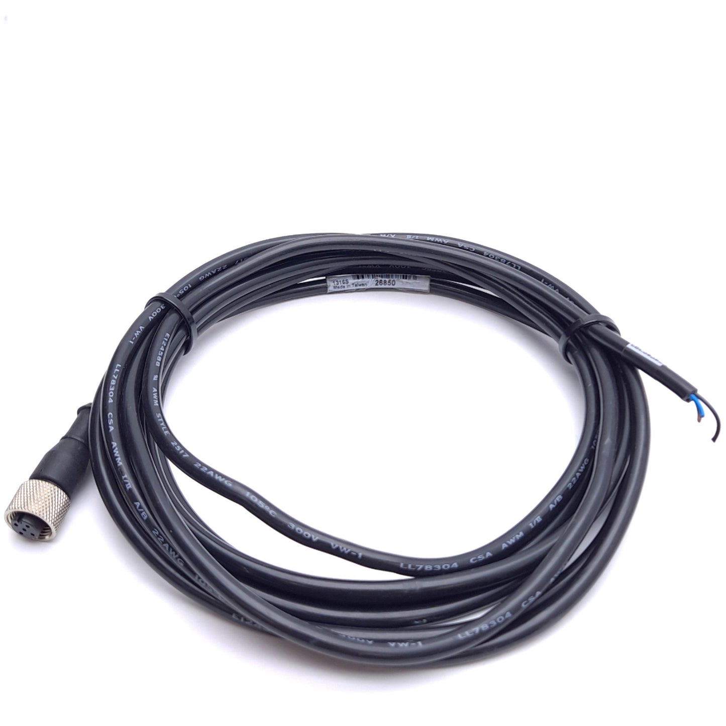 Used Lot of 2 Banner MQDC-415 Cordset Cable, M12 4-Pin Female to Flying Leads, 10ft