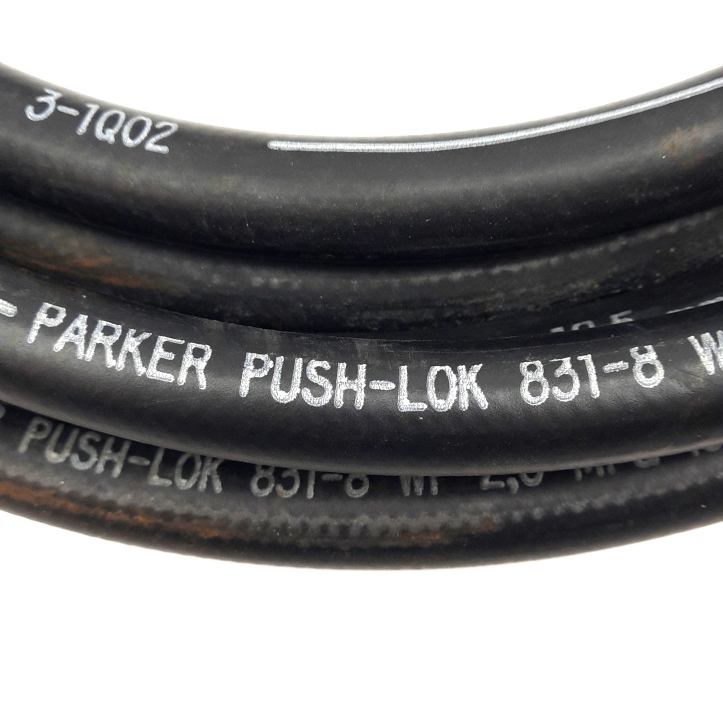 Used Parker 831-8 Push-Lok Hose, Air/Water/Oils, ø20mm OD, ø12.5mm ID, 300PSI, 20ft