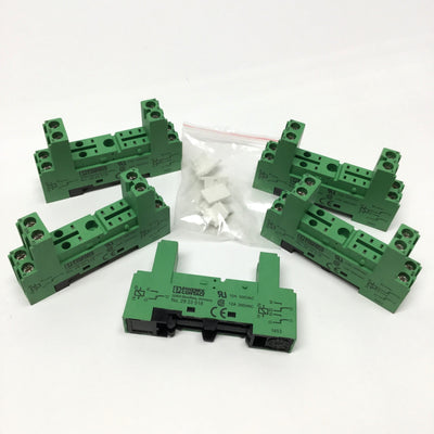 New – Open box Lot of 5 Phoenix Contact PR1-BSC2/2X21 2833518 Relay Base Sockets, 300V 12A