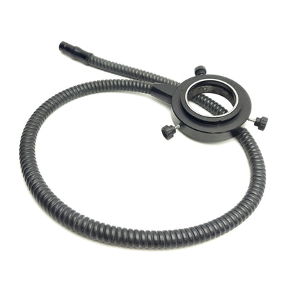 Used Fiber Optic Microscope Light Ring Flex Source, 54mm ID, 92mm OD, 2.5Ft length