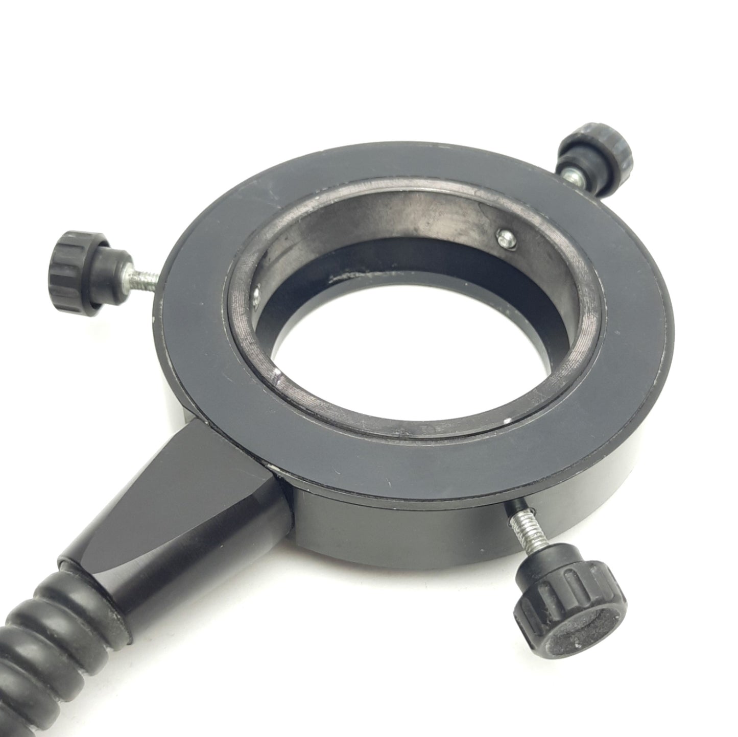 Used Fiber Optic Microscope Light Ring Flex Source, 54mm ID, 92mm OD, 2.5Ft length