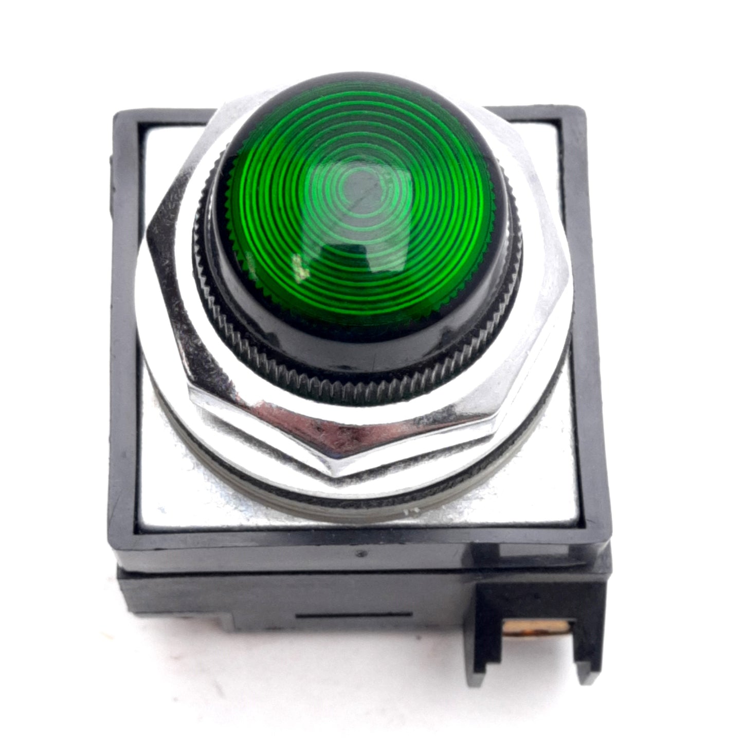 Used General Electric CR104PXG49 Green Indicator Light, ø30.5mm, 125VAC/DC, 3W