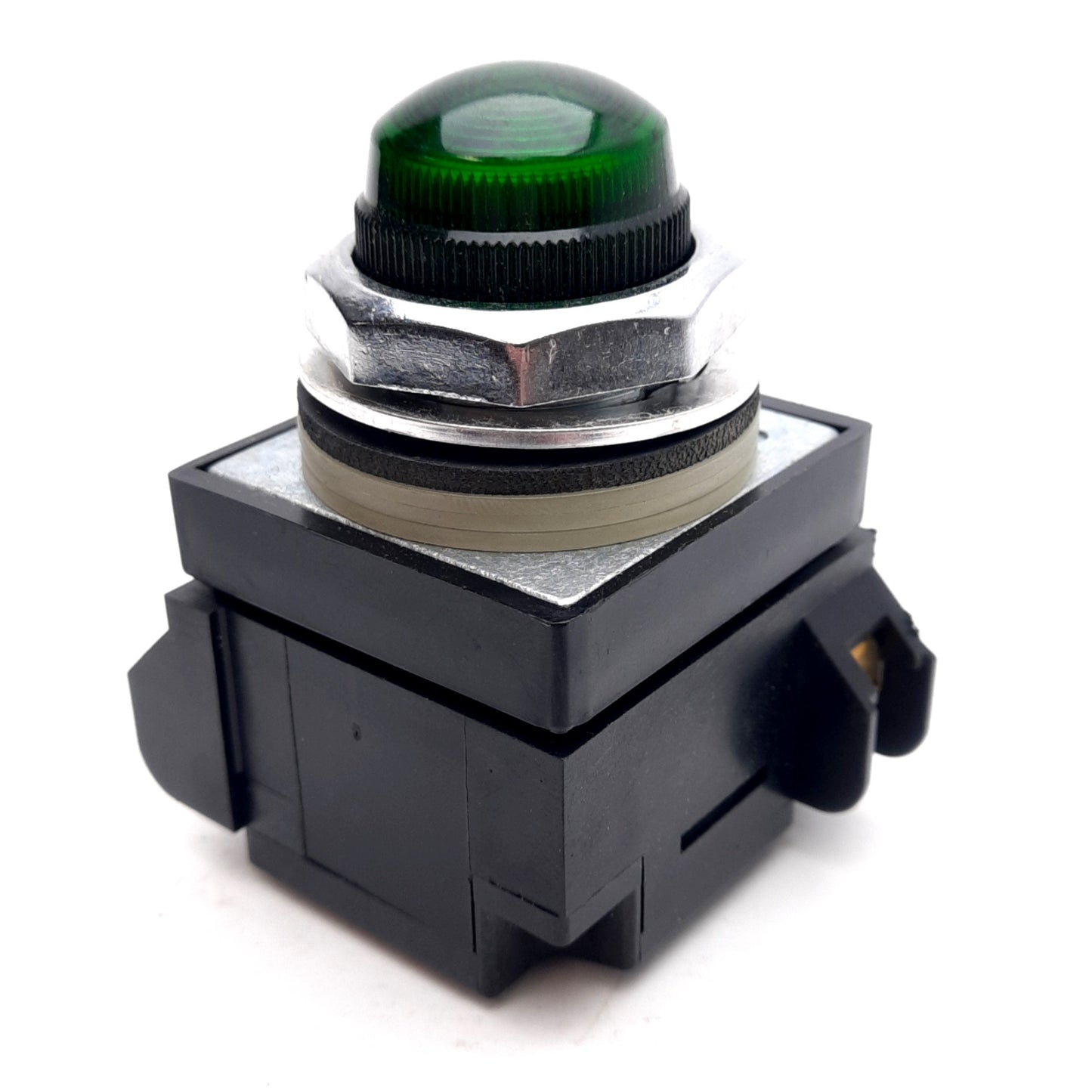 Used General Electric CR104PXG49 Green Indicator Light, ø30.5mm, 125VAC/DC, 3W