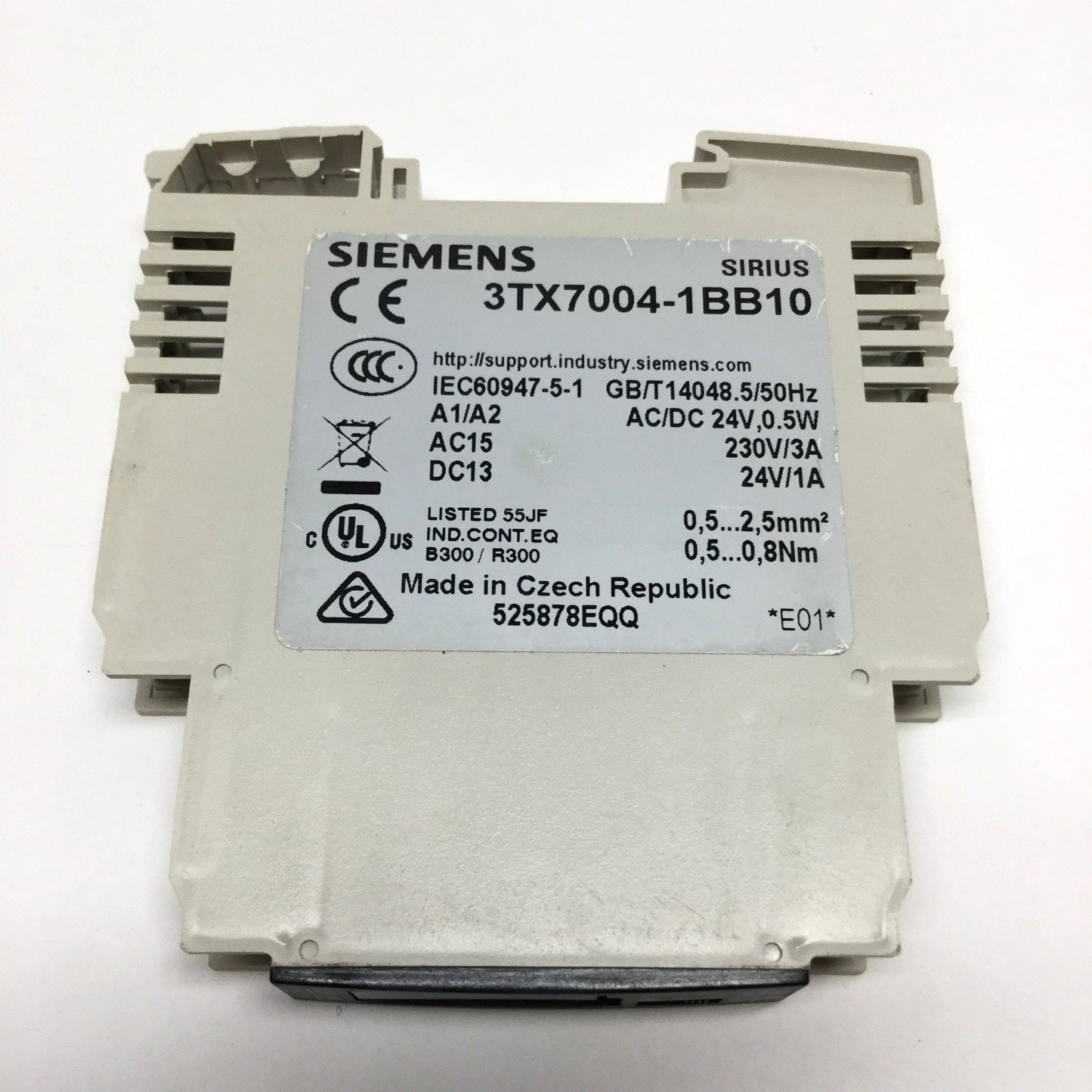 New – Open box Siemens 3TX7004-1BB10 Output Interface Coupling Link Relay 24V, 230VAC 3A SPDT