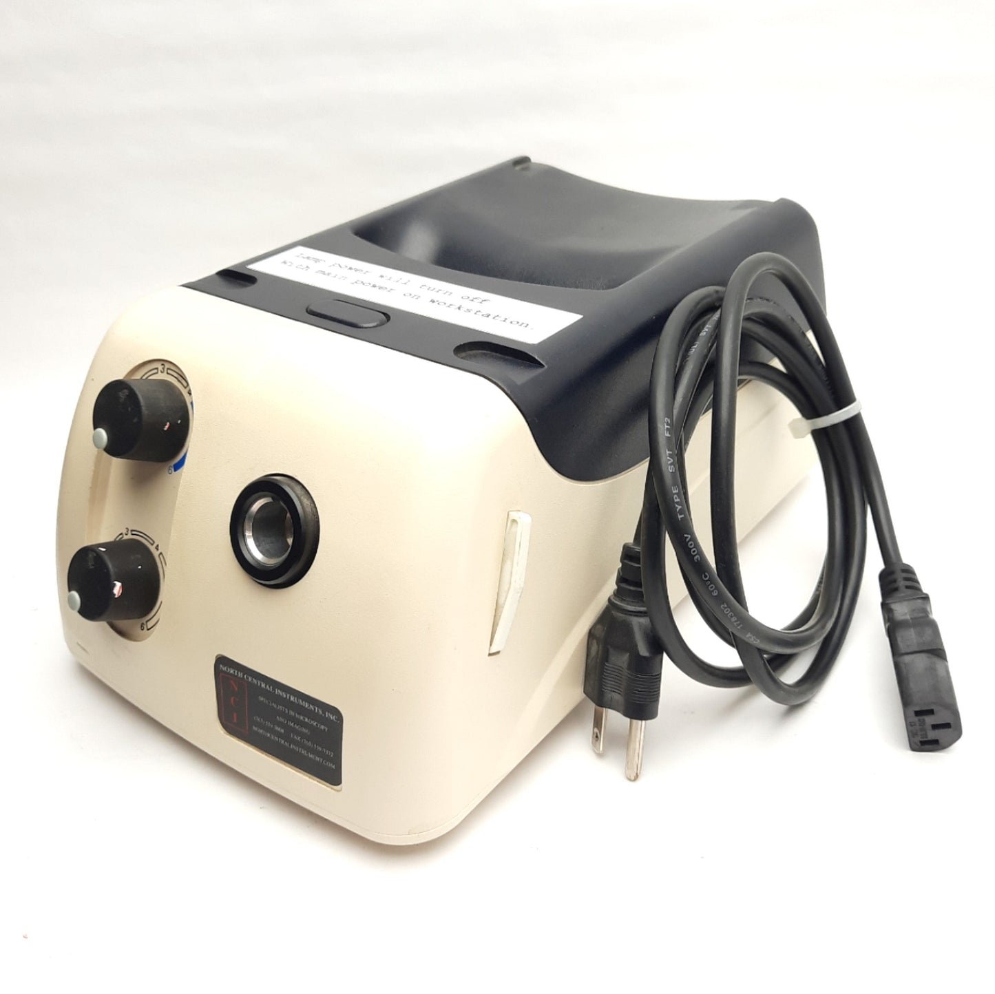 Used Techniquip Corp 596-20-324 R150A2 Fiber Optic Illuminator, 120VAC, 15mm In, EKE
