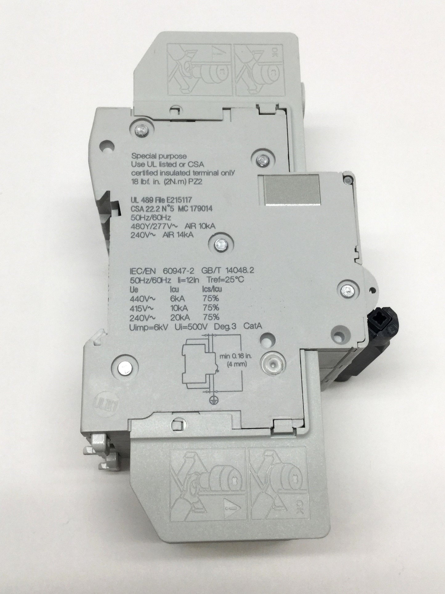New – Open box Schneider M9F53320 MULTI 9 C60BPR Circuit Breaker, 3-Pole, 20A D-Curve, 440VAC