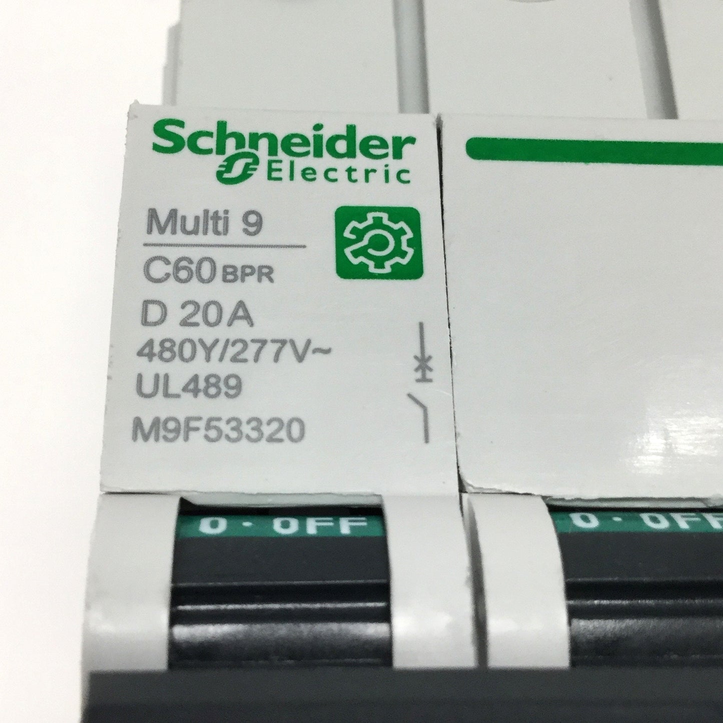 New – Open box Schneider M9F53320 MULTI 9 C60BPR Circuit Breaker, 3-Pole, 20A D-Curve, 440VAC