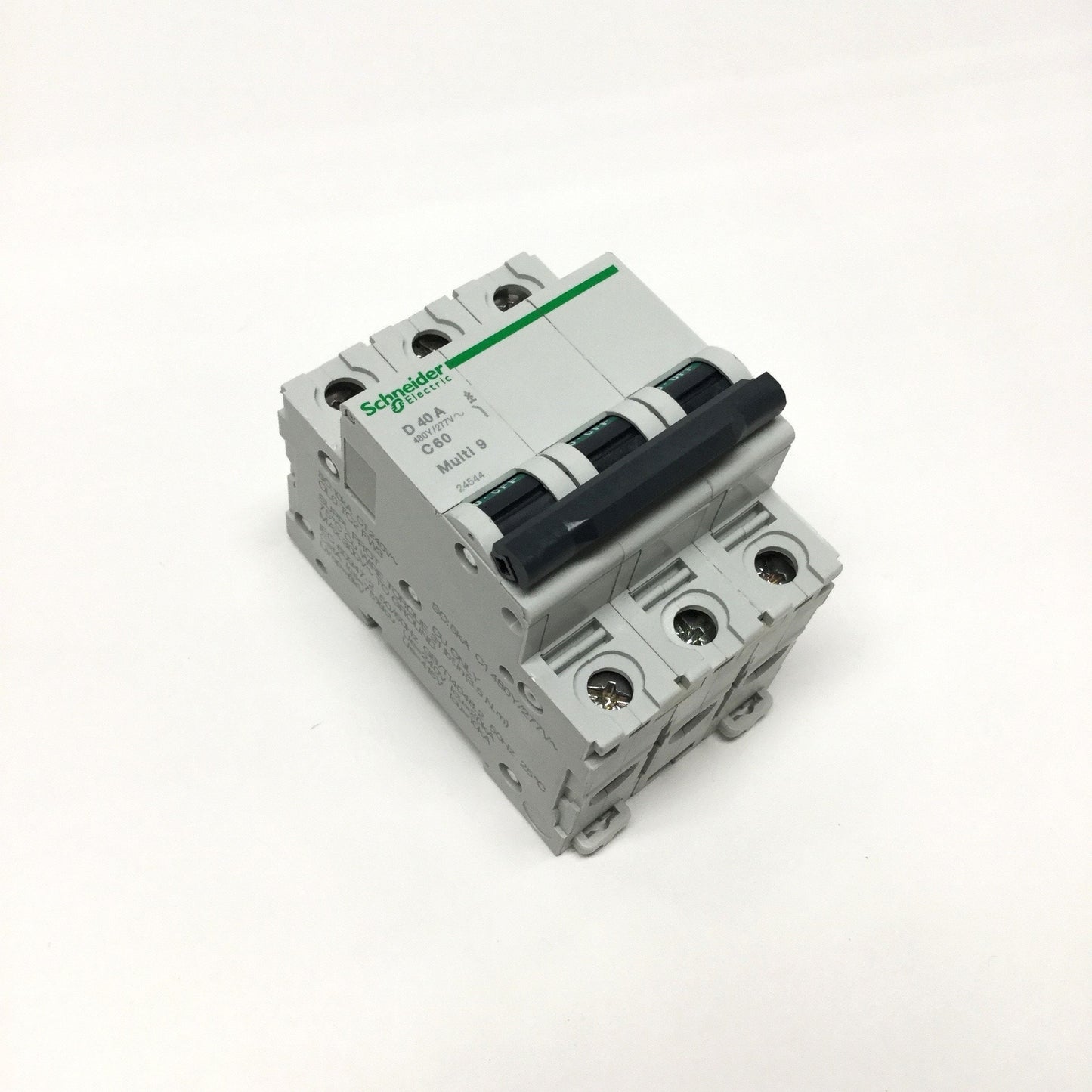 New – Open box Schneider 24544 MULTI 9 C60 Circuit Breaker, 3-Pole, 40A D-Curve, 440VAC