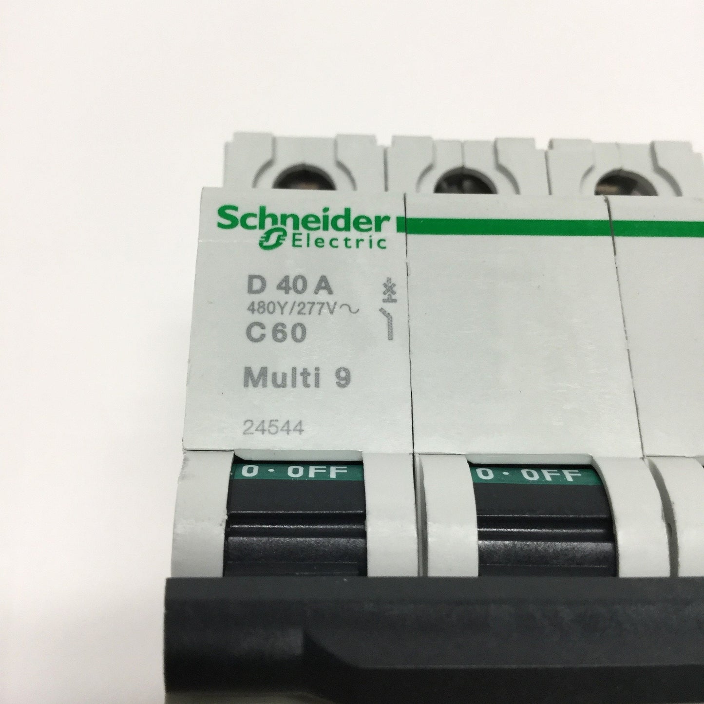 New – Open box Schneider 24544 MULTI 9 C60 Circuit Breaker, 3-Pole, 40A D-Curve, 440VAC