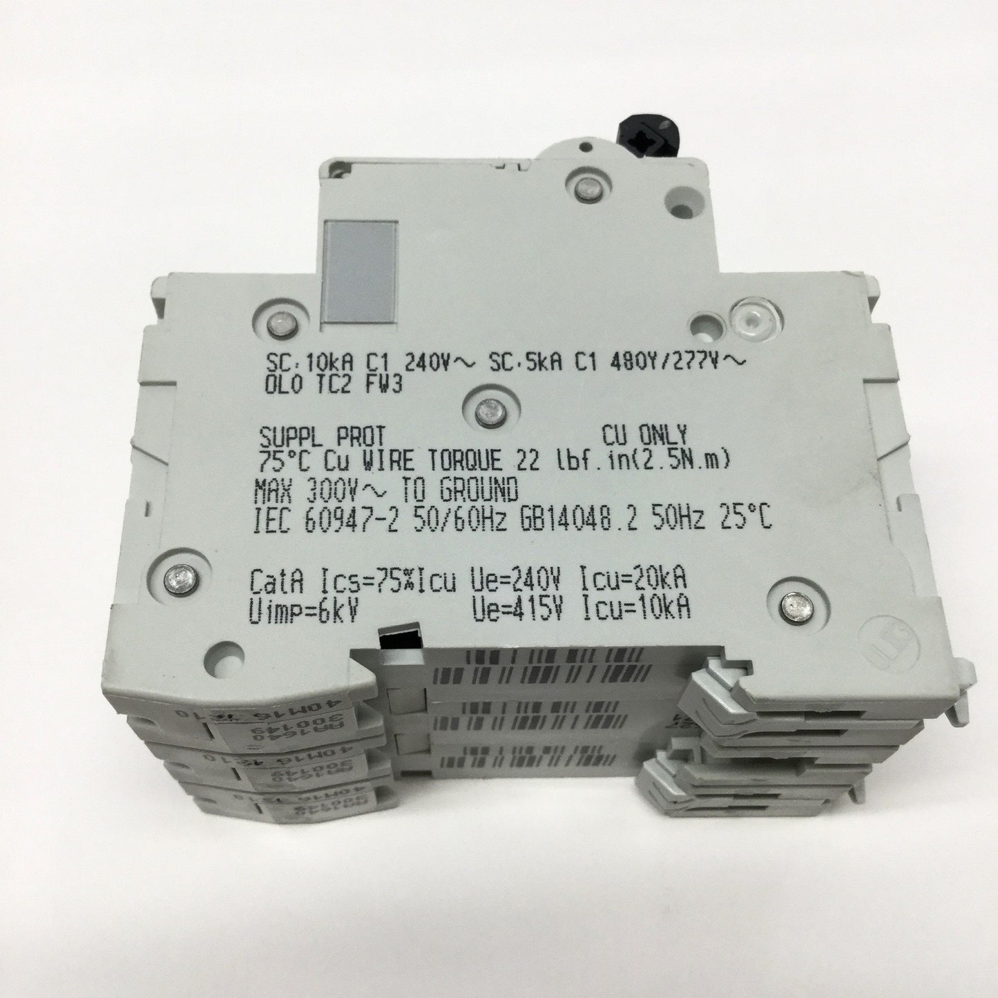 New – Open box Schneider 24459 MULTI 9 C60 Circuit Breaker, 3-Pole, 1A C-Curve, 440VAC