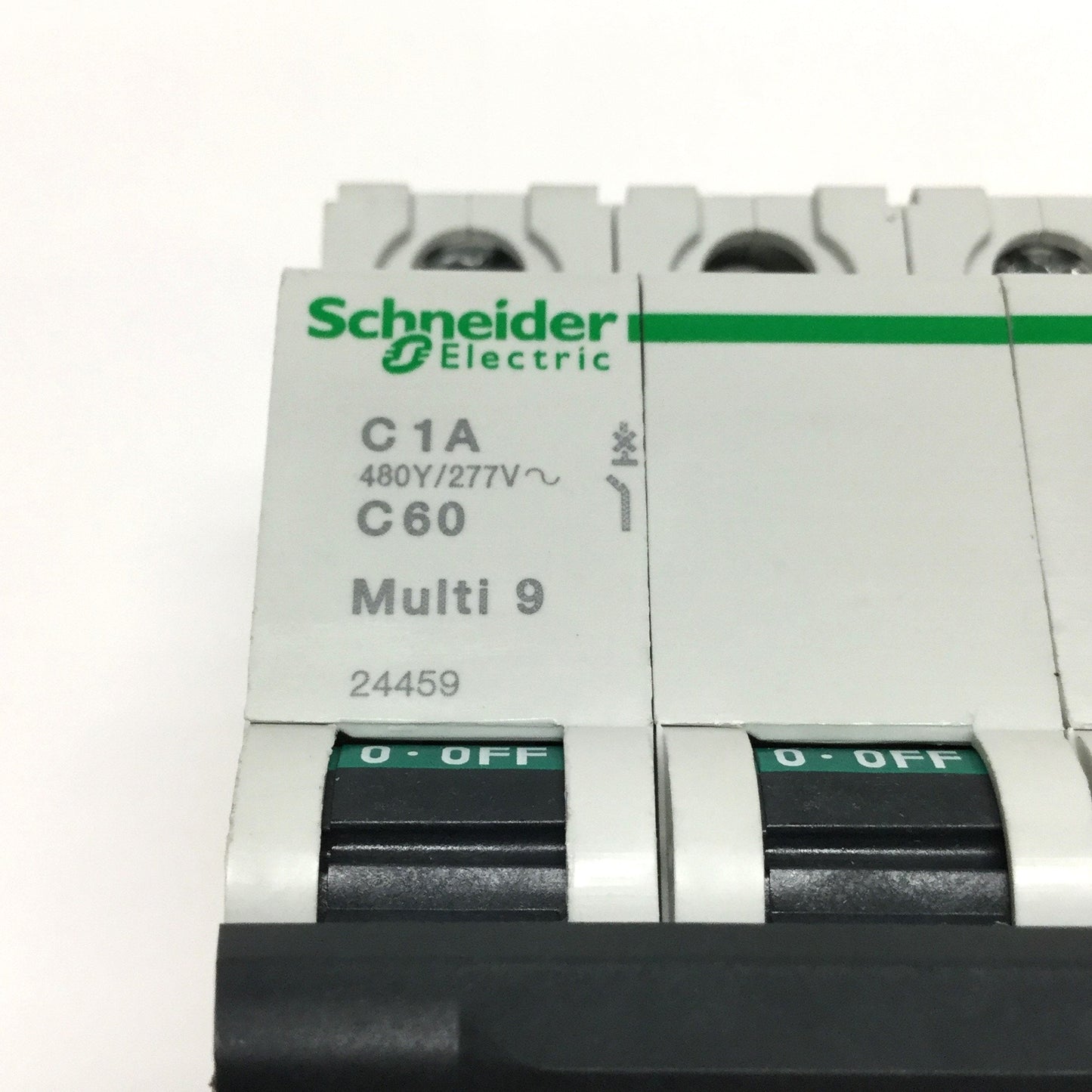 New – Open box Schneider 24459 MULTI 9 C60 Circuit Breaker, 3-Pole, 1A C-Curve, 440VAC