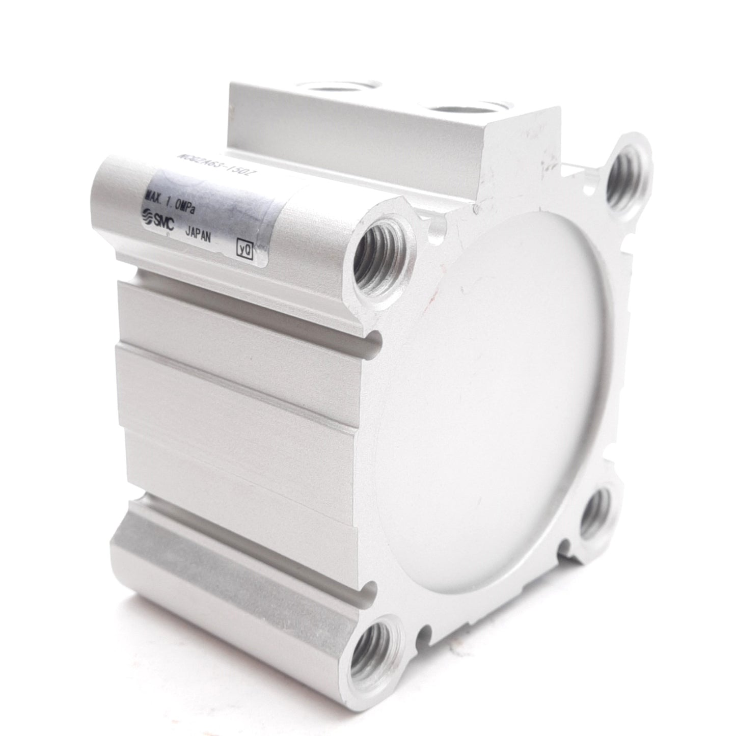 Used SMC NCQ2A63-15DZ Compact Cylinder, ø63mm Bore, 15mm Stroke, 145PSI, NPT1/4 Ports