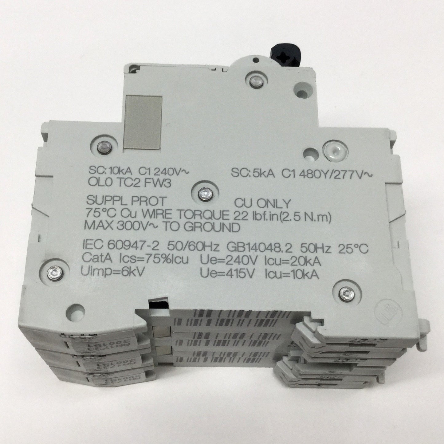 New – Open box Schneider 24460 MULTI 9 C60 Circuit Breaker, 3-Pole, 2A C-Curve, 440VAC