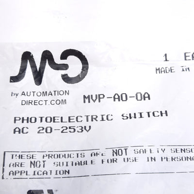 New Automation Direct MVP-A0-0A Proximity Sensor 3m Range, 20-253VAC, M18, 3-Wire 2m
