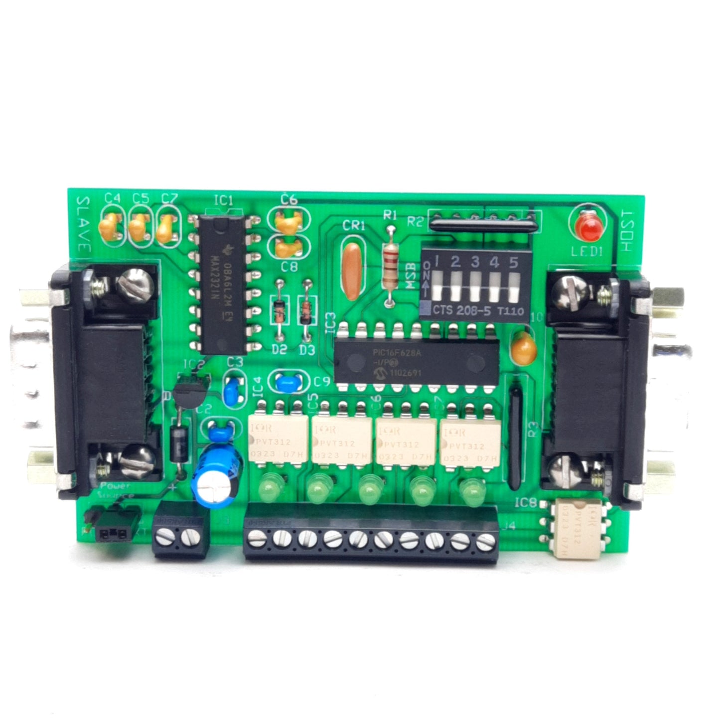 New Weeder Technologies WTSSR-M Solid State Relay Module, 5 SPST NO, 0-250V, RS-232