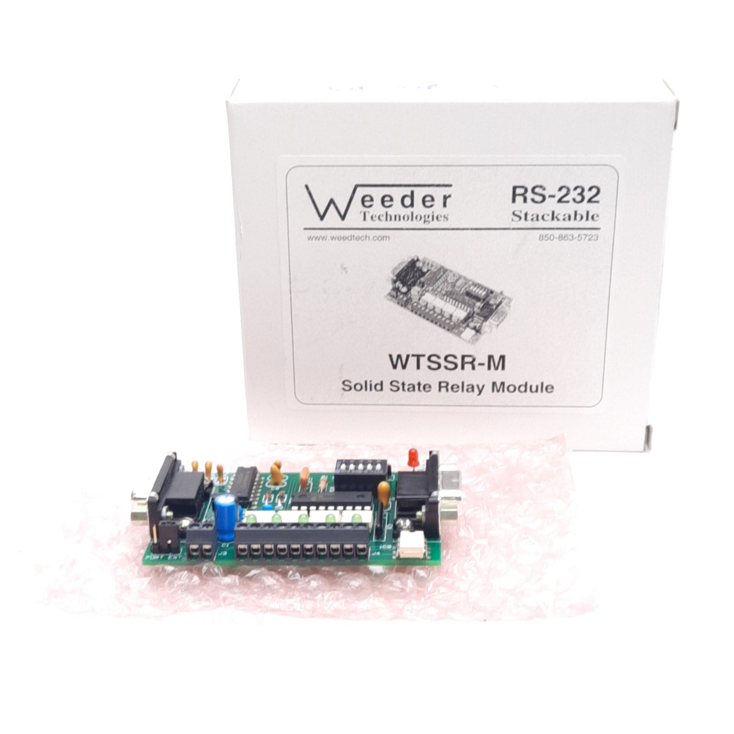 New Weeder Technologies WTSSR-M Solid State Relay Module, 5 SPST NO, 0-250V, RS-232