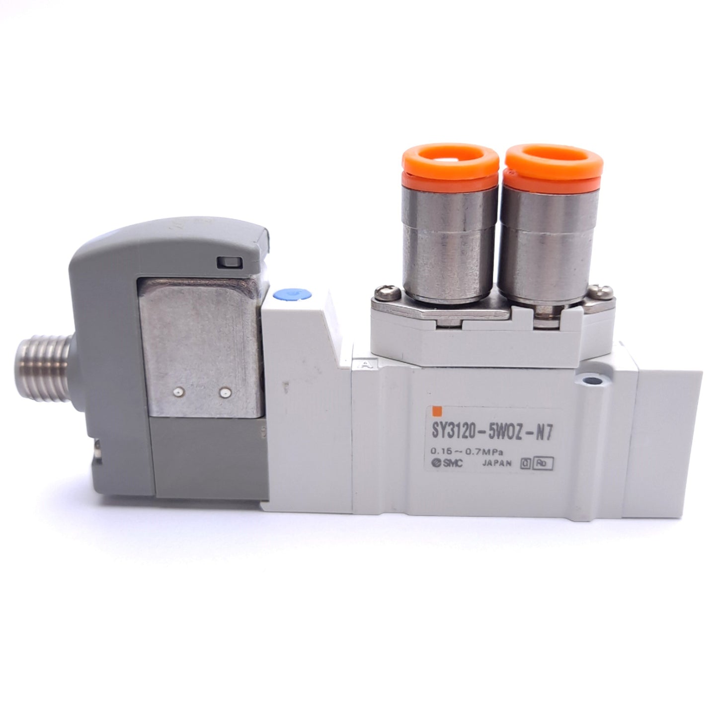 Used SMC SY3120-5WOZ-N7 Solenoid Valve, 0.15-0.7MPa, ø1/4in One-Touch, 24VDC Coil