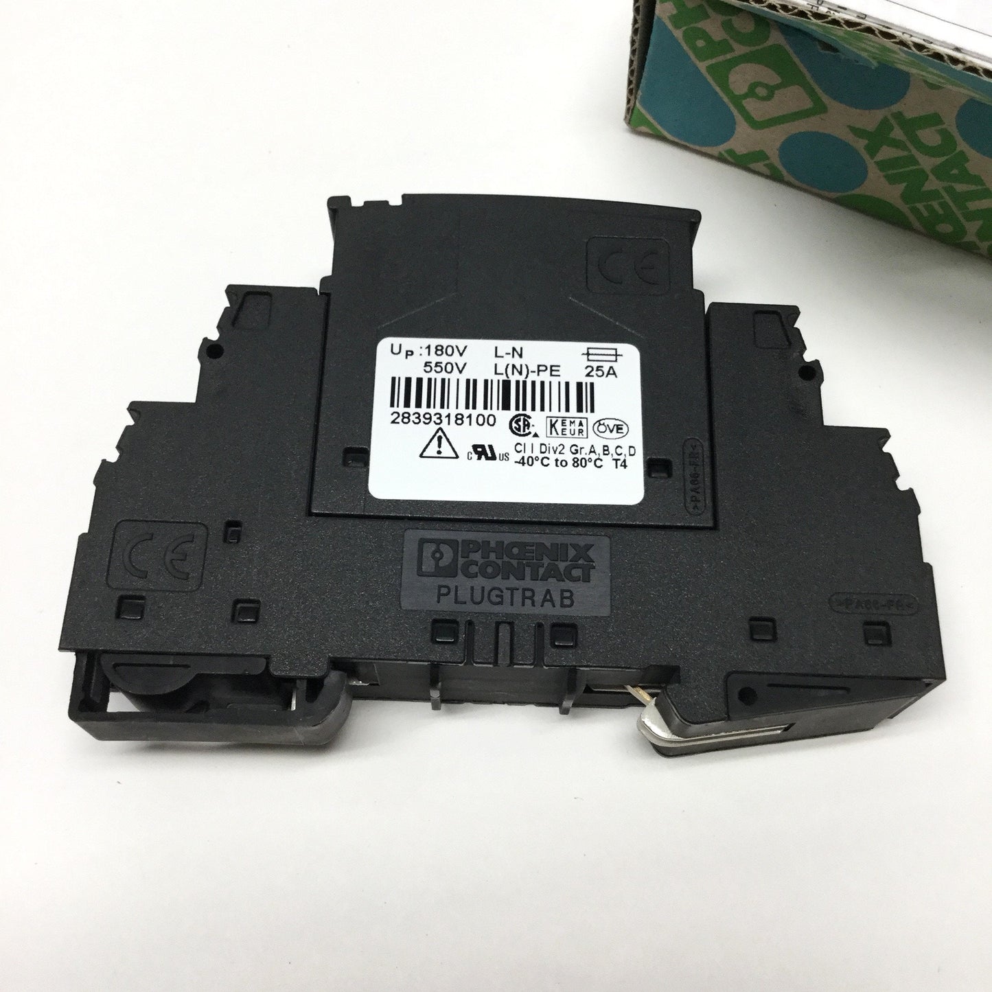 New Phoenix Contact PT2-PE/S 24AC-ST/FM Plugtrab Surge Protector w/Socket 24VAC, 26A