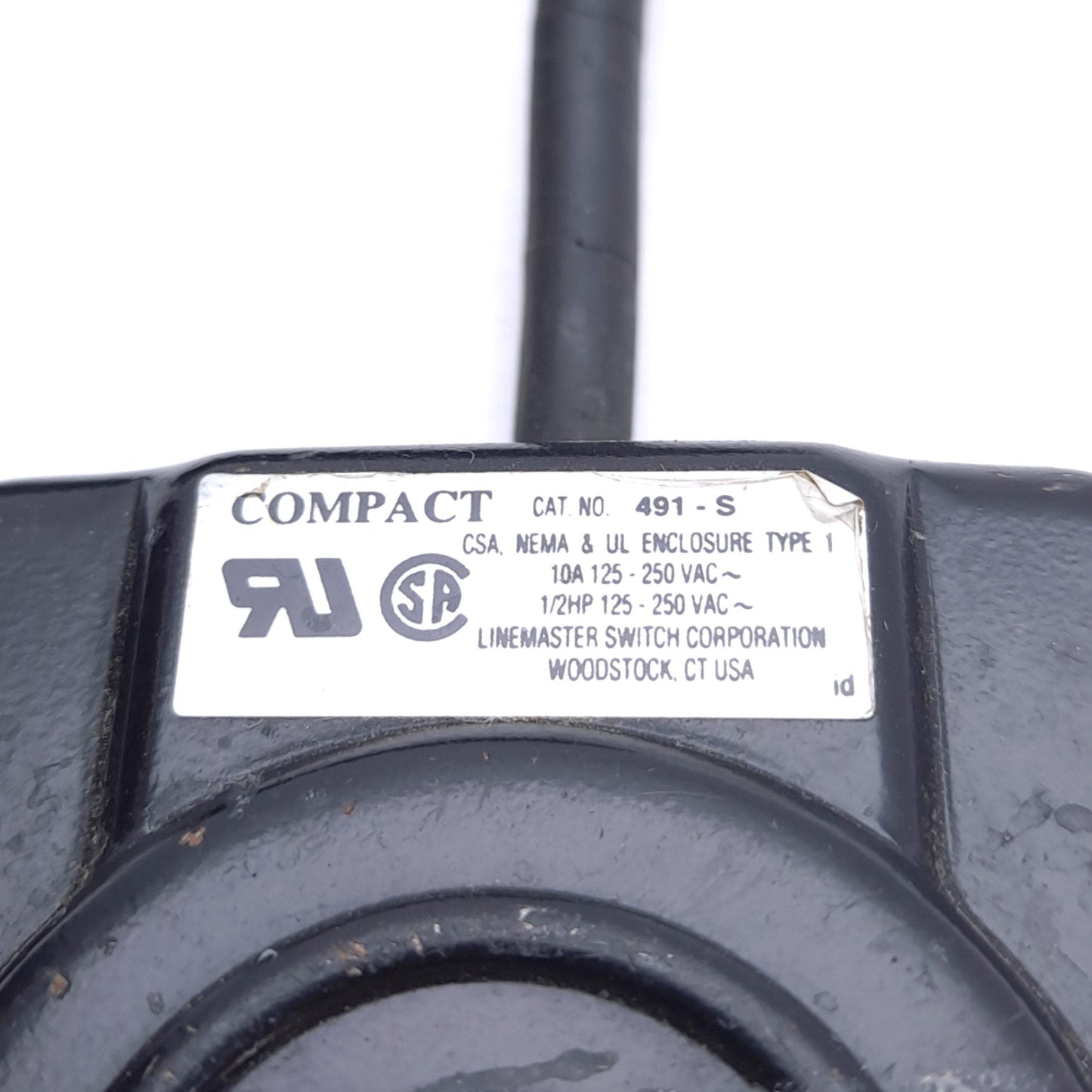 Used Lot of 2 Linemaster 491-S Compact Momentary Foot Switch, 10A 125-250VAC