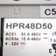 Used MDI HPR48D50 Solid State Relay, 1-Pole, 480VAC 50A, 4-32VDC Control, Screw Clamp