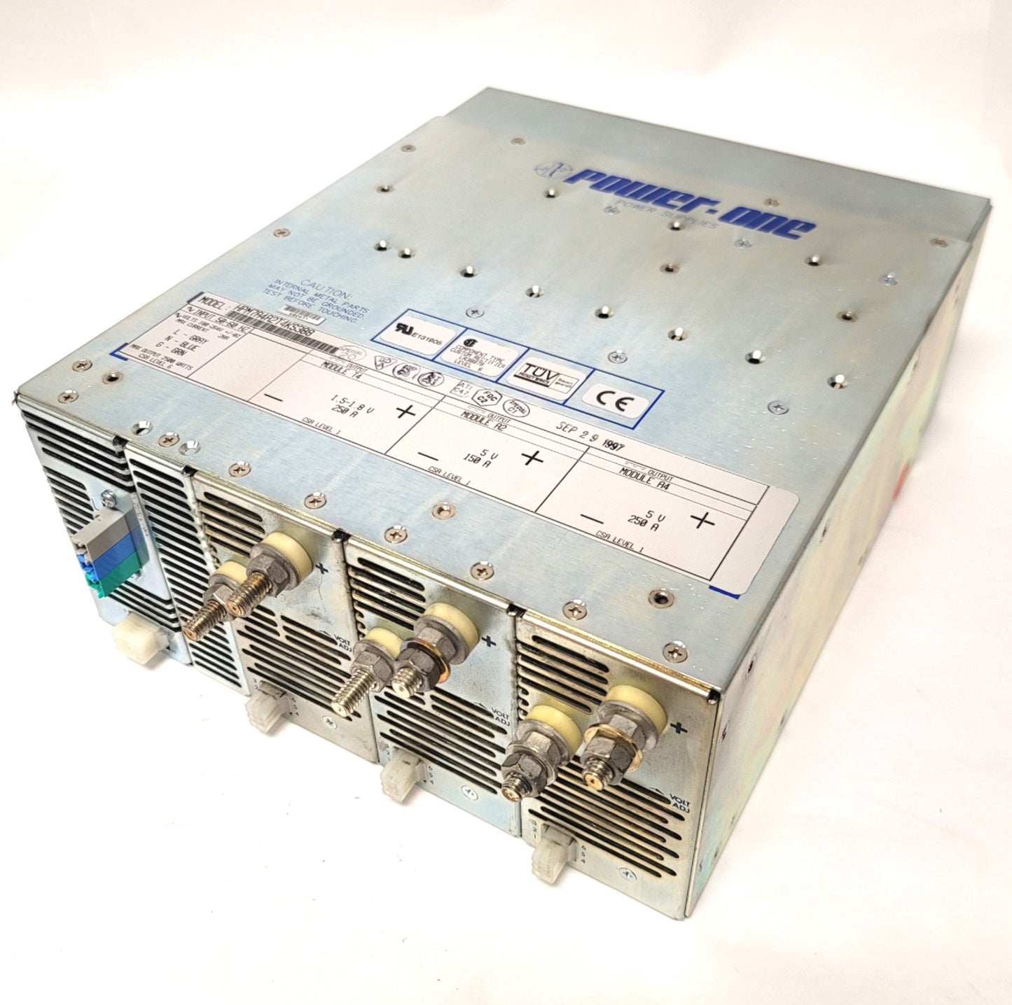 Used Power One HPM7A4A2T4KS388 Modular Power Supply 2500W 5V 250A, 5V 150A, 1.5V 250A