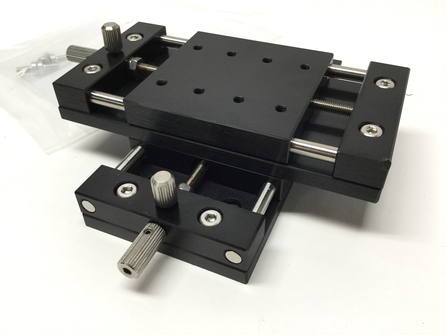 New – Open box Misumi XYKNEJ60-MMR-CLC Simplified Adjustment XY 2-Axis Feed Screw Stage ±13mm