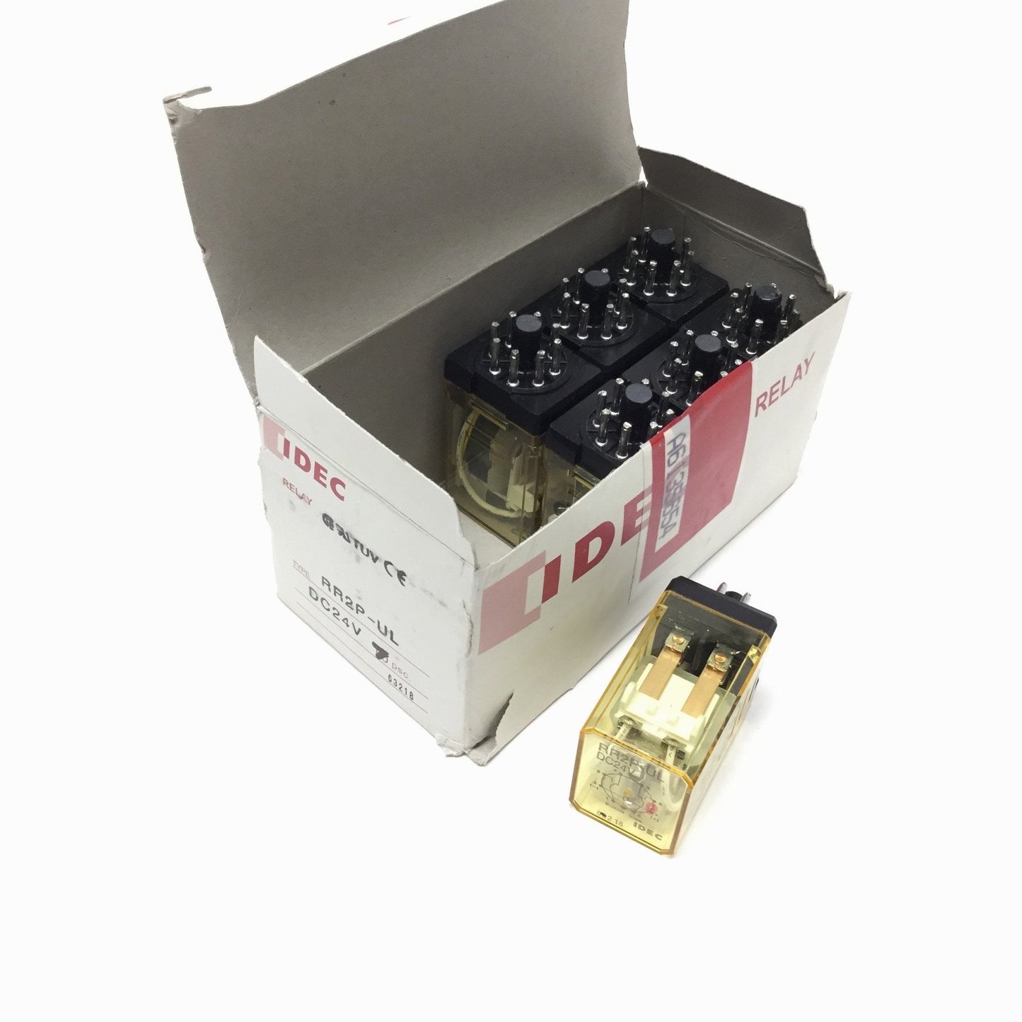 New – Open box Lot of 7 IDEC RR2P-UL DC24V Plug-In Power Relays, 24VDC Coil, 10A DPDT, 8-Pin