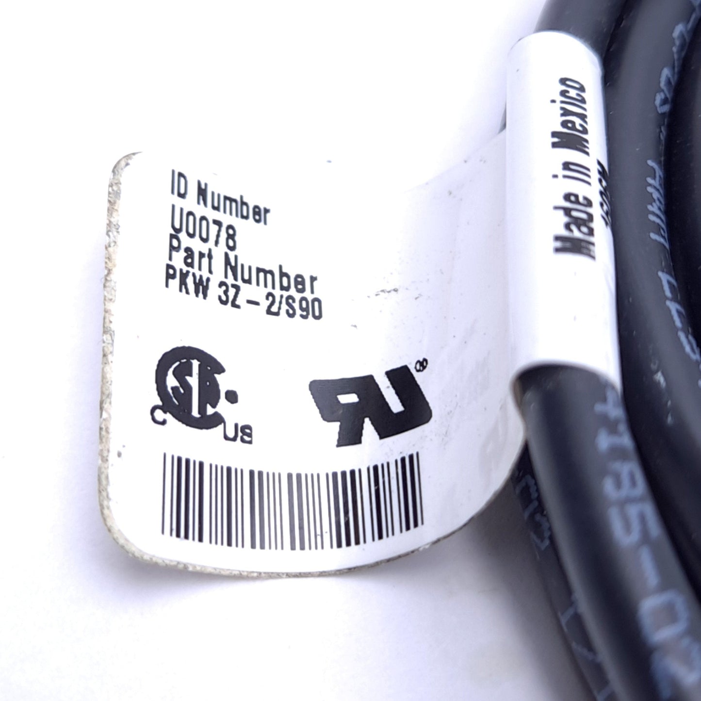 Used Turck PKW 3Z-2/S90 U0078 PicoFast Cordset M8 Right-Angle Female 3-Pin, 6ft