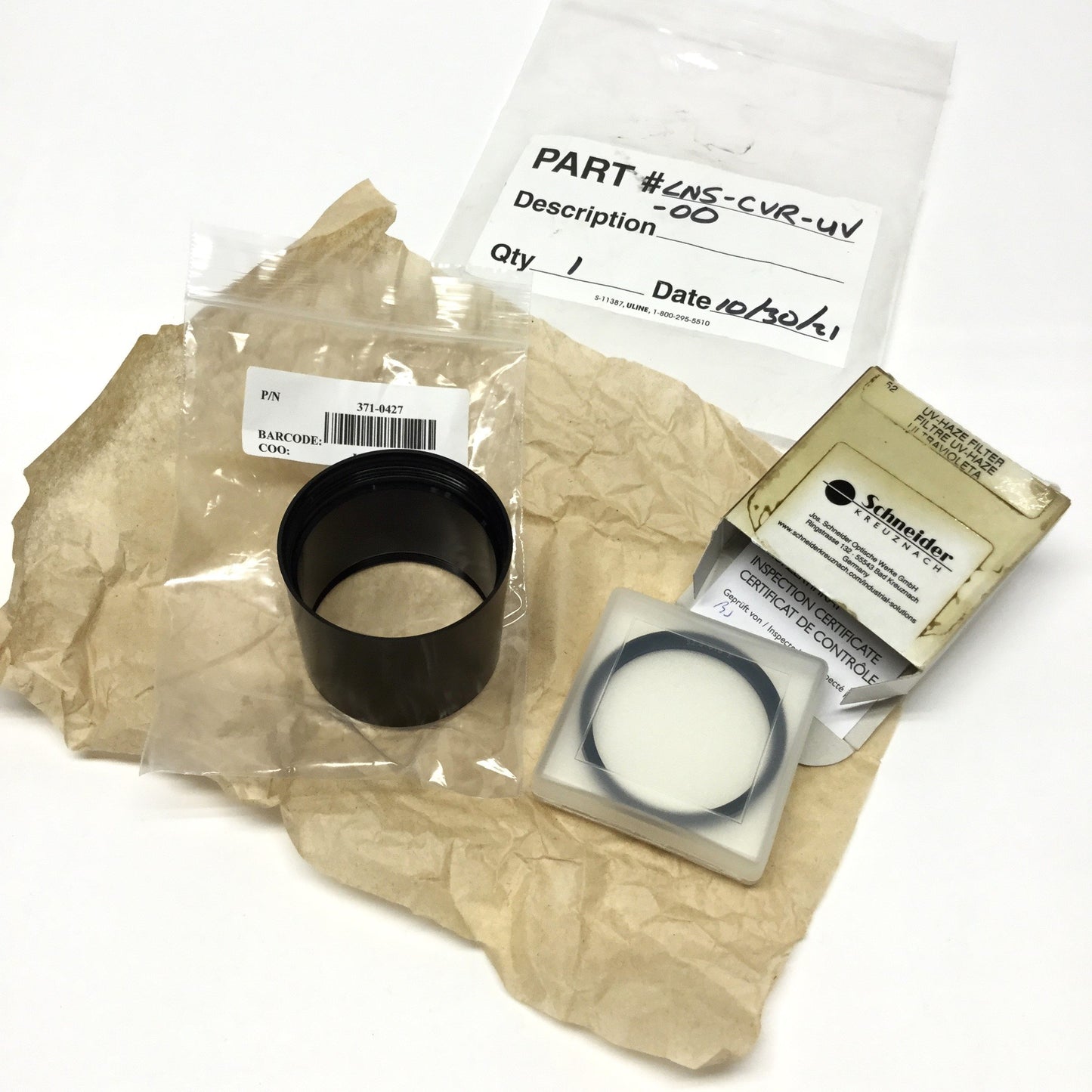 New Cognex LNS-CVR-UV-00 In-Sight Lens Cover Kit 52mm UV-Haze Filter +50mm Extension