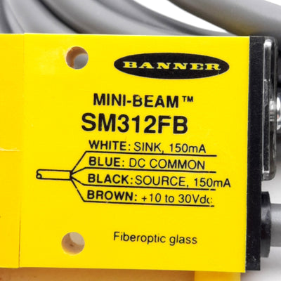 New – Open box Banner SM312FB Photoelectric Sensor Infrared Bipolar NPN/PNP, 10-30VDC, 4-Pin 2m