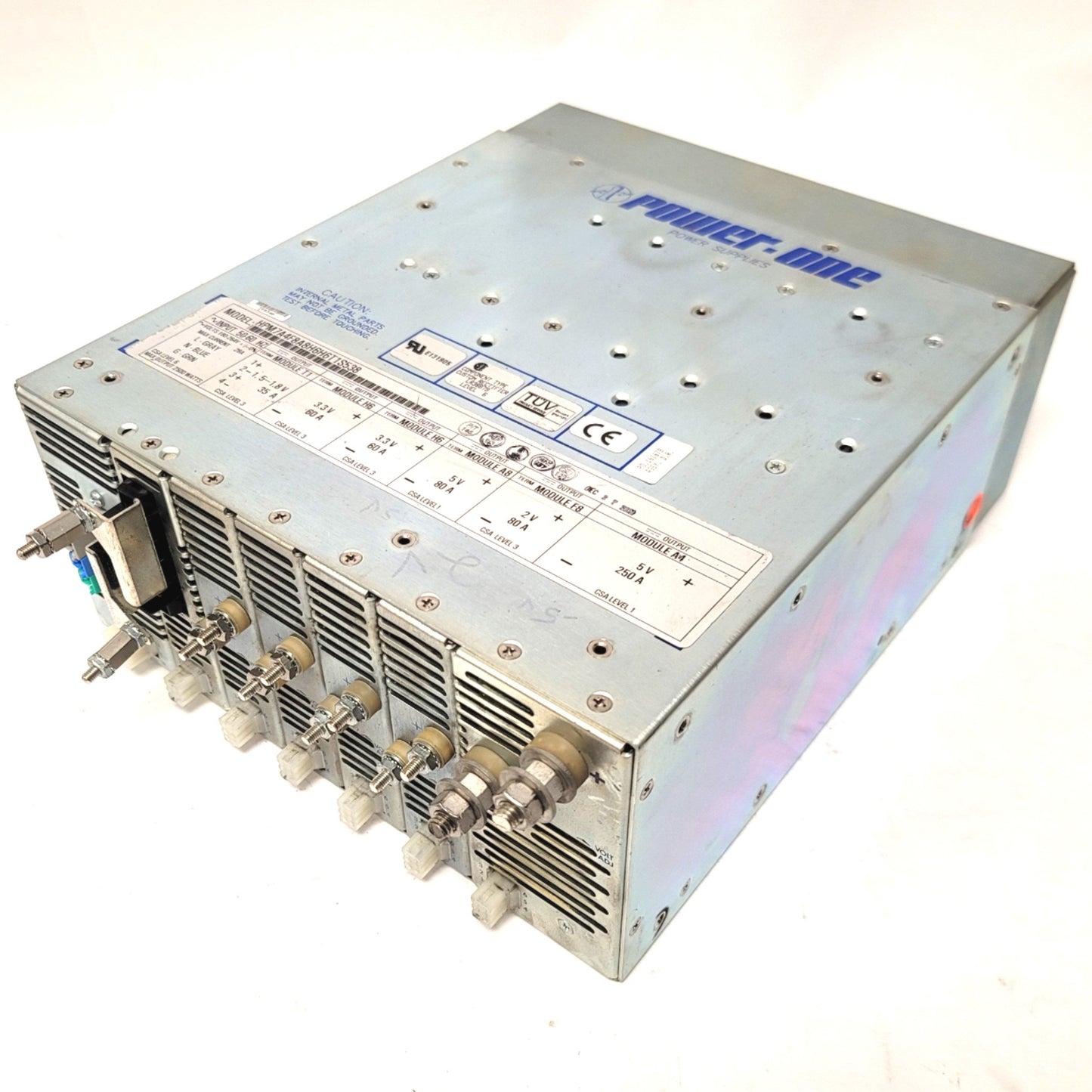 Used Power One HPM7A4F8A8H6H6T1S538 Modular Power Supply 2500W 1.5-1.8V, 2V, 3.3V, 5V