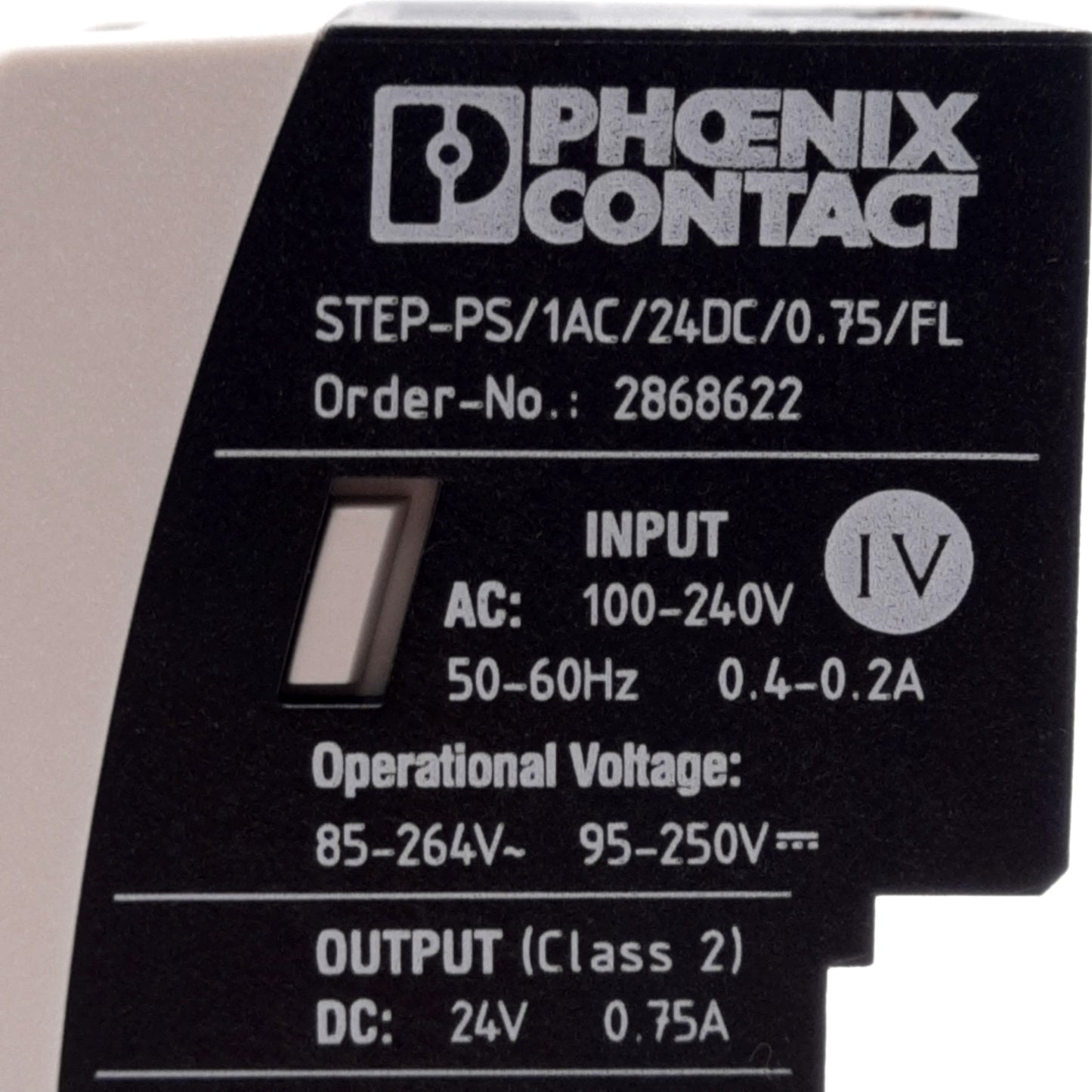 New – Open box Phoenix Contact 2868622 Power Supply Unit, 100-240VAC IN, 24VDC OUT, DIN Rail