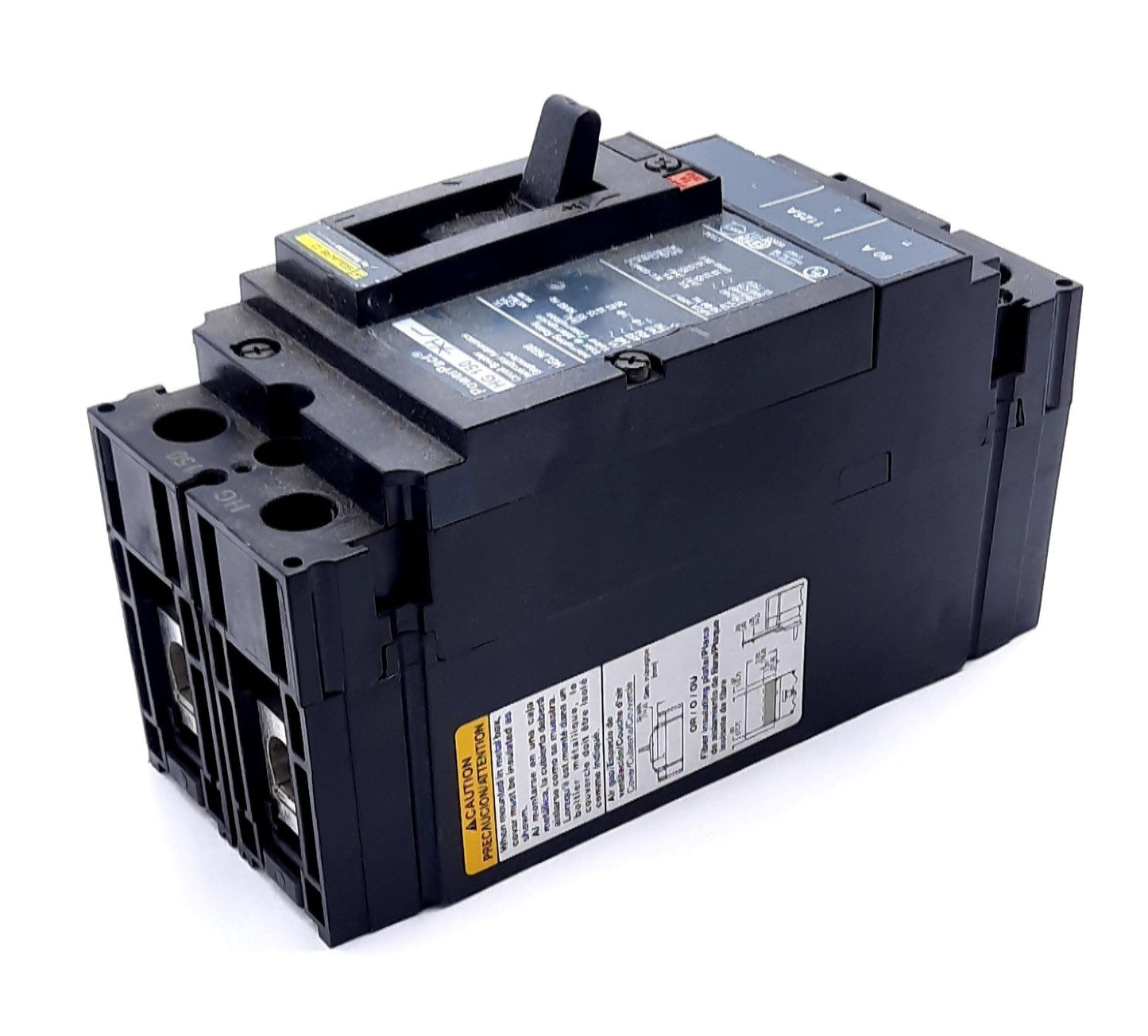 Used Square D HGL26080 Circuit Breaker PowerPact HG 150 2 Pole 600VAC 500VDC 80A