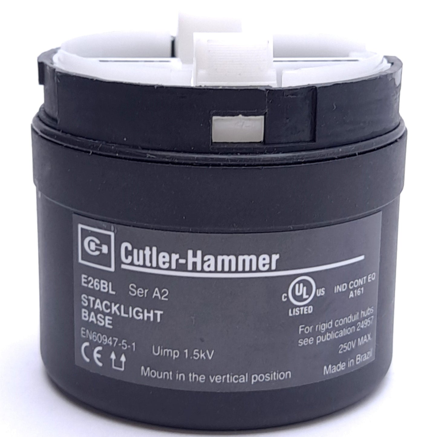 Used Eaton Cutler Hammer E26BL Stack Light Base Module, 12-240VAC/DC Supply