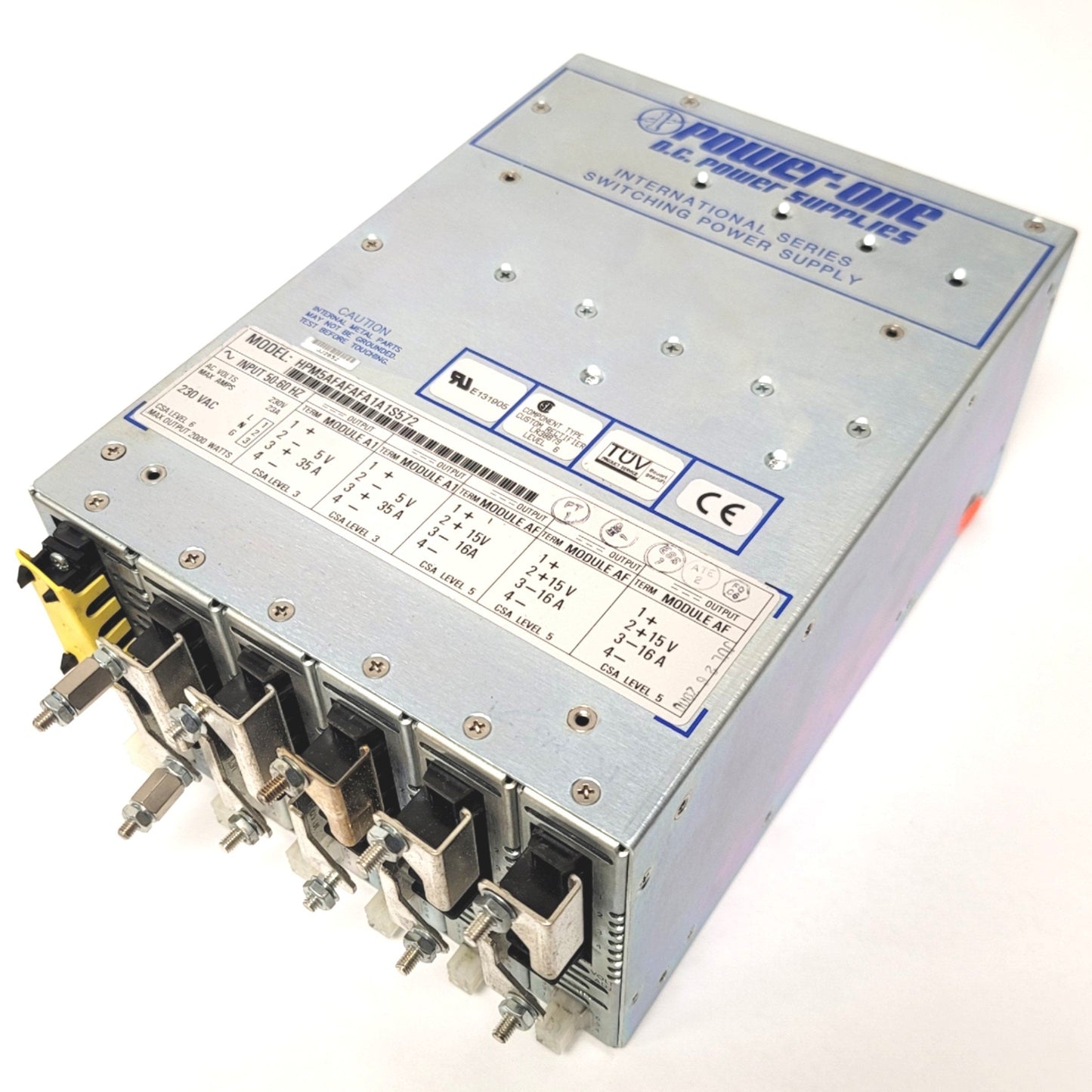 Used Power One HPM5AFAFAFA1A1S572 Modular Power Supply 2000W 5VDC 35A, 15VDC 16A
