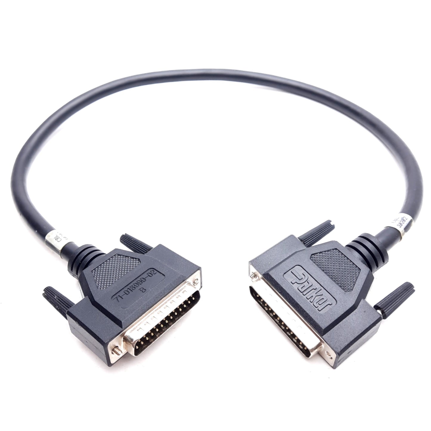 Used Parker Compumotor 71-016999-02 I/O Module Cable, 25-Pin D-Sub Male, 2ft Long