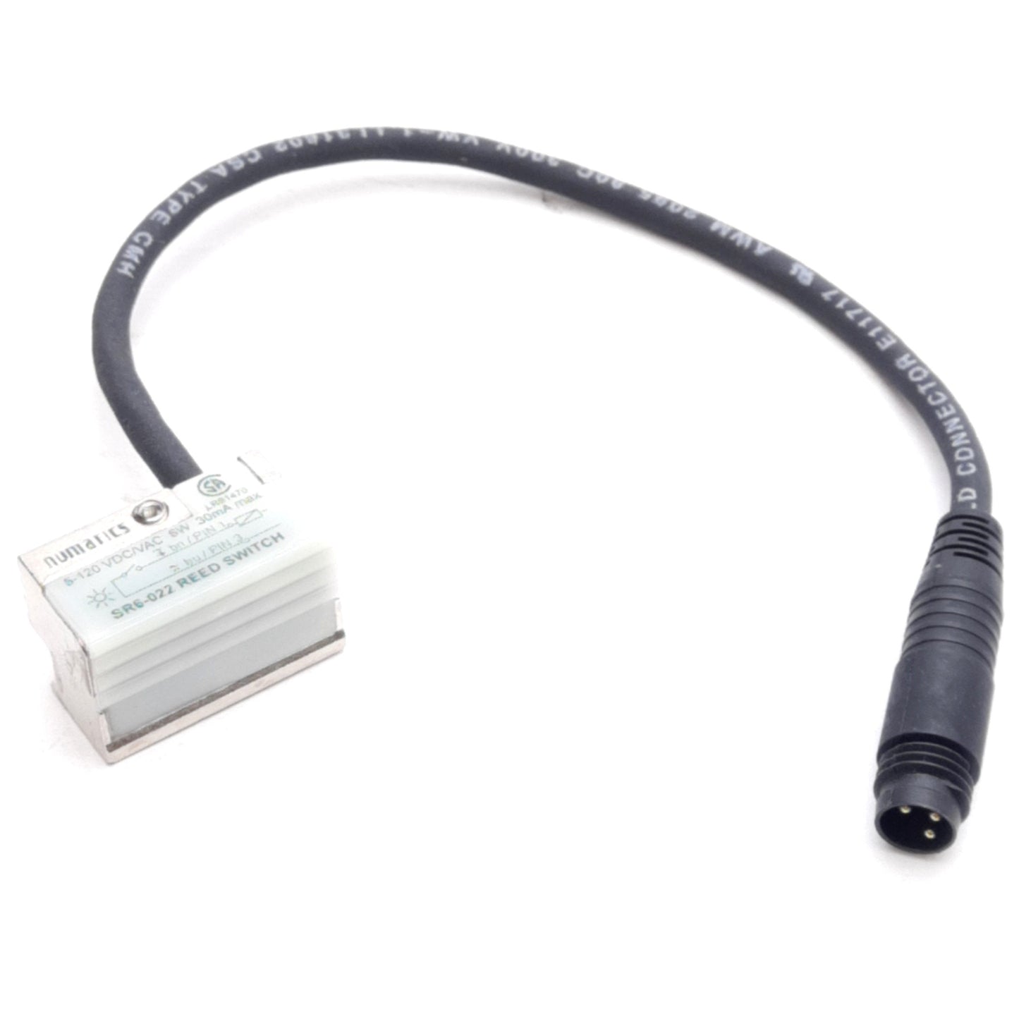 New – Open box Numatics SR6-022 Reed Switch, Normally Open, 5-125VAC/DC, M8 3-Pin Male