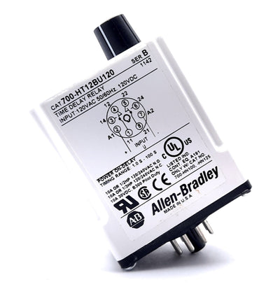 New Allen Bradley 700-HT12BU120 Tube Base Timing Relay 120-240VAC, 1 N.O 1 N.C