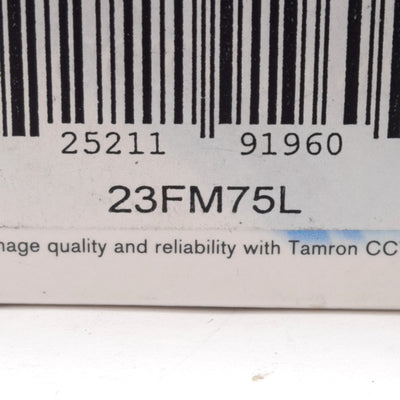 New Tamron 23FM75L CCTV Camera Lens, 2/3in Sensor, C-Mount, 75mm FL, F/3.9-32
