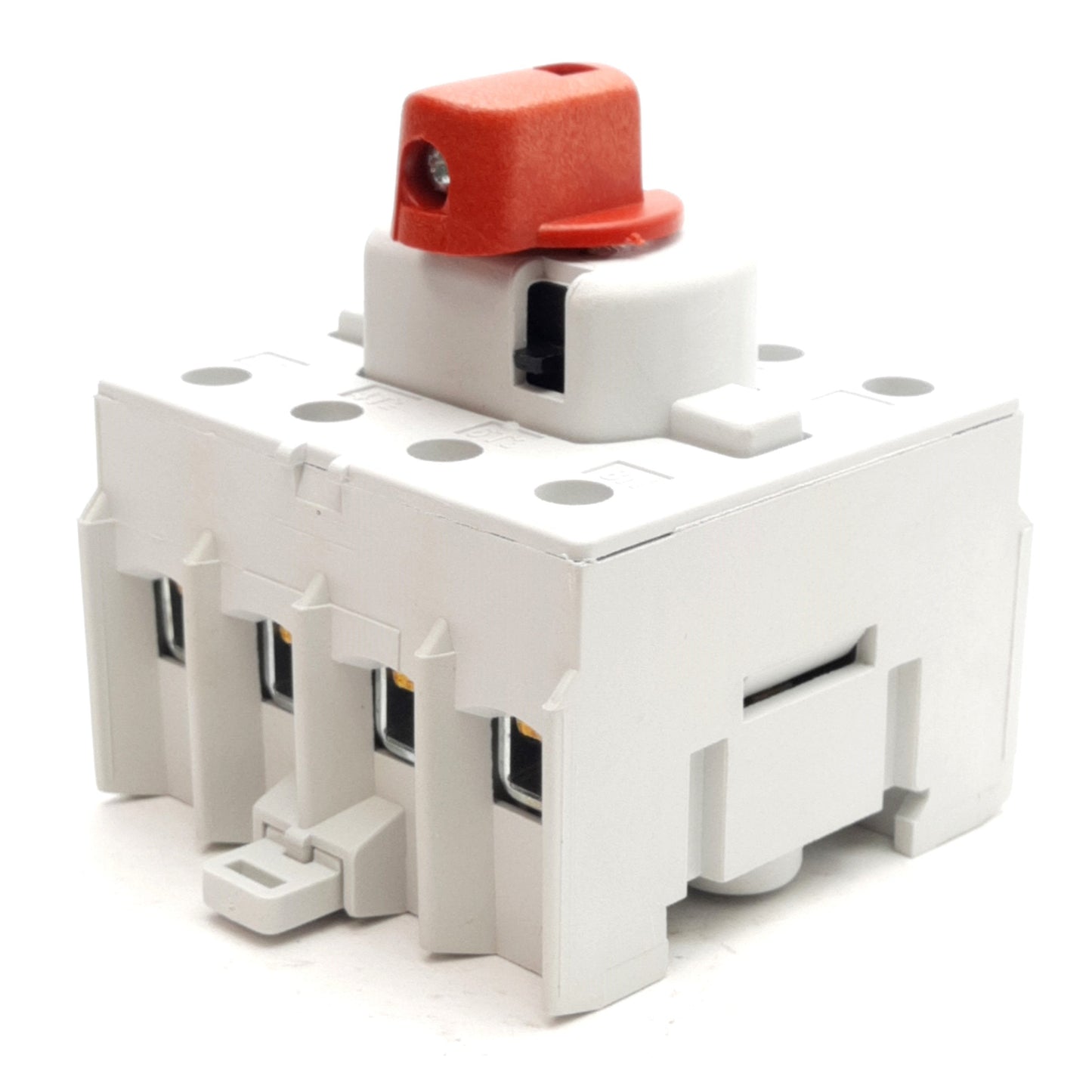 New – Open box Katko KU425N Motor Disconnect Switch, 4-Pole, 25A 600VAC, 16lb-in, DIN Rail