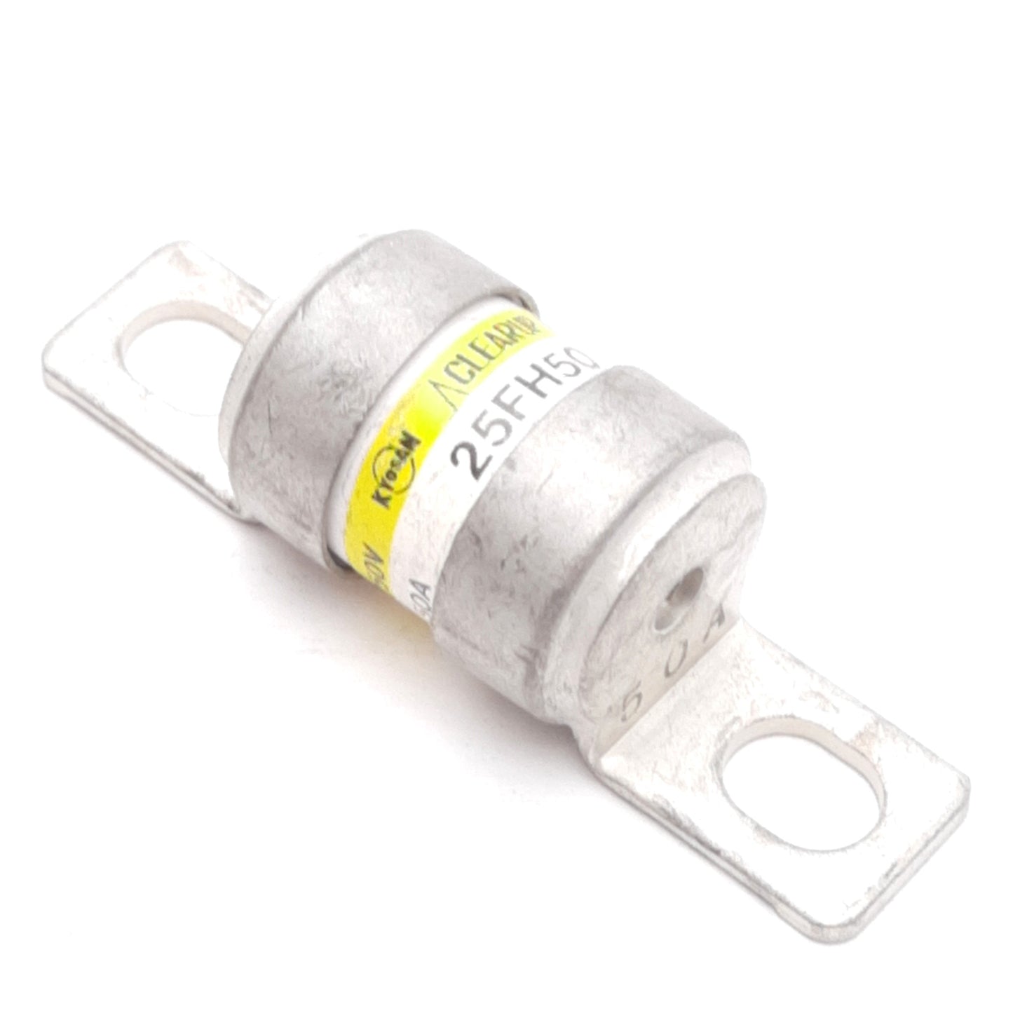 Used Kyosan 25FH50 Clearup Cylindrical Fast-Acting Fuse, ø18mm x 56.5mm, 250V 50A