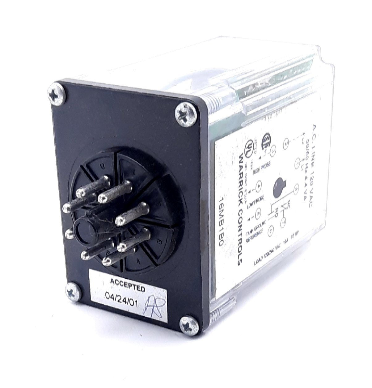 New Warrick Controls 16MB1B0 Level Controller, Relay, 1NO-1NC, 120VAC