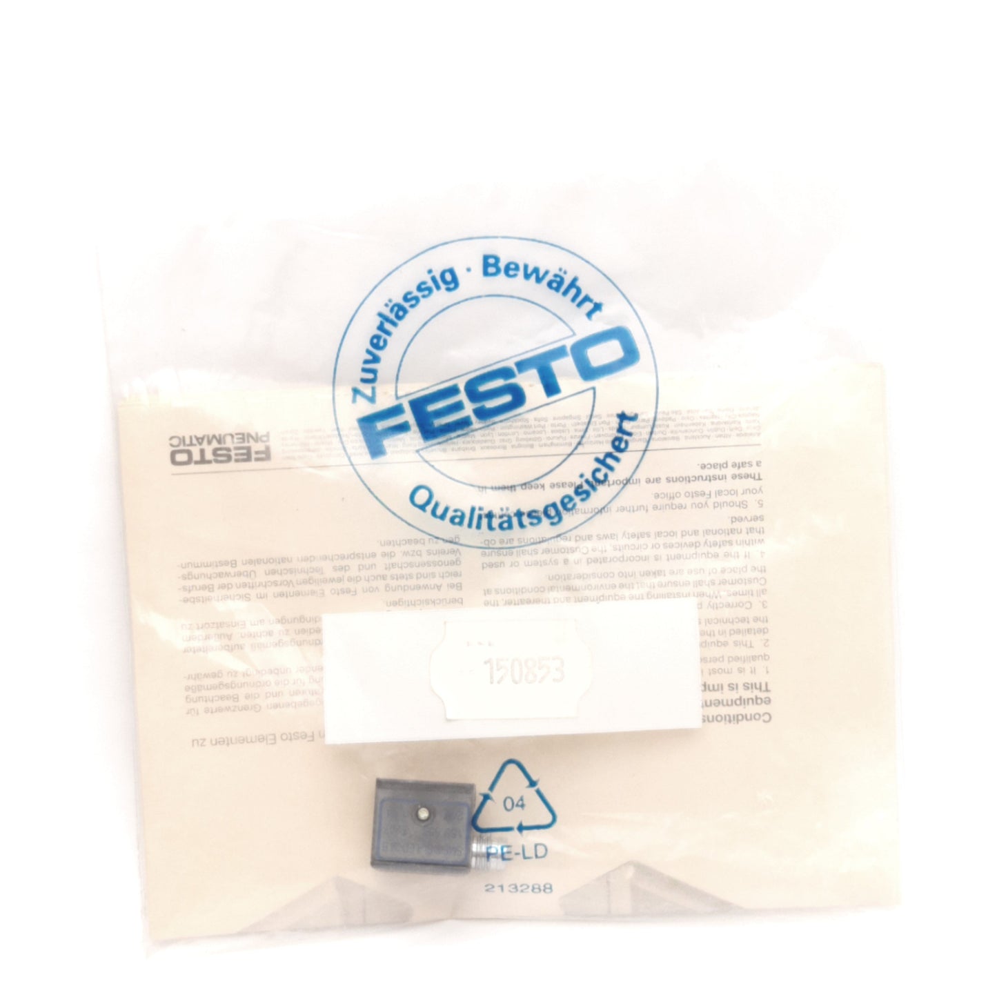 New Festo 150853 SME-3-SL-LED-24-B Proximity Sensor 12-27VAC/DC PNP Output, M8 3-Pin