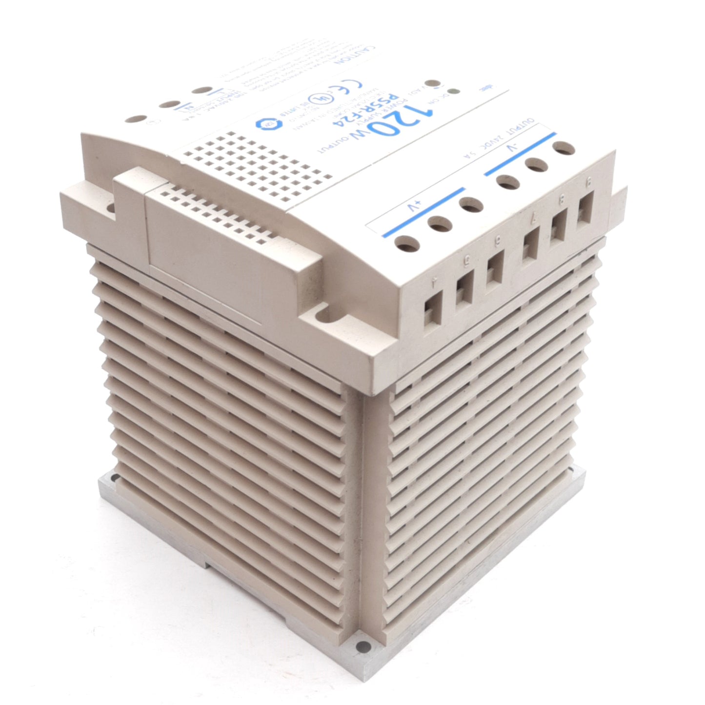 Used Idec PS5R-F24 Power Supply, 100-240VAC Input, 24VDC 120W Output, DIN Rail