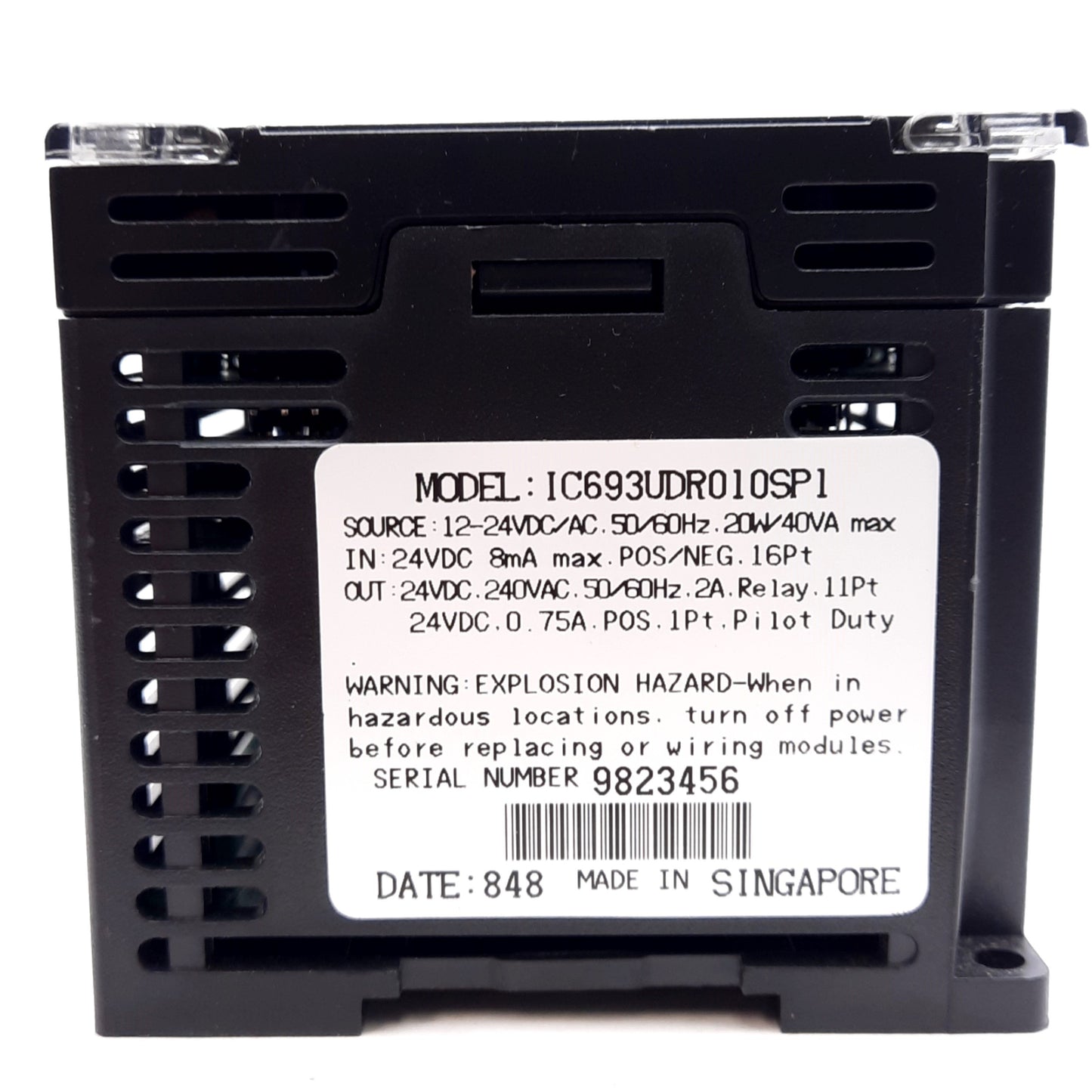 Used Ge Fanuc IC693UDR010SP1 Series 90 Micro PLC, 16x Inputs 12x Outputs, 12-24VDC/AC