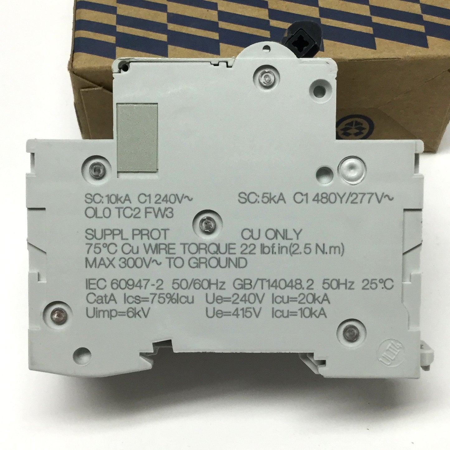 New – Open box Schneider 24520 MULTI 9 C60 Circuit Breaker, 2-Pole, 6A D-Curve, 440VAC