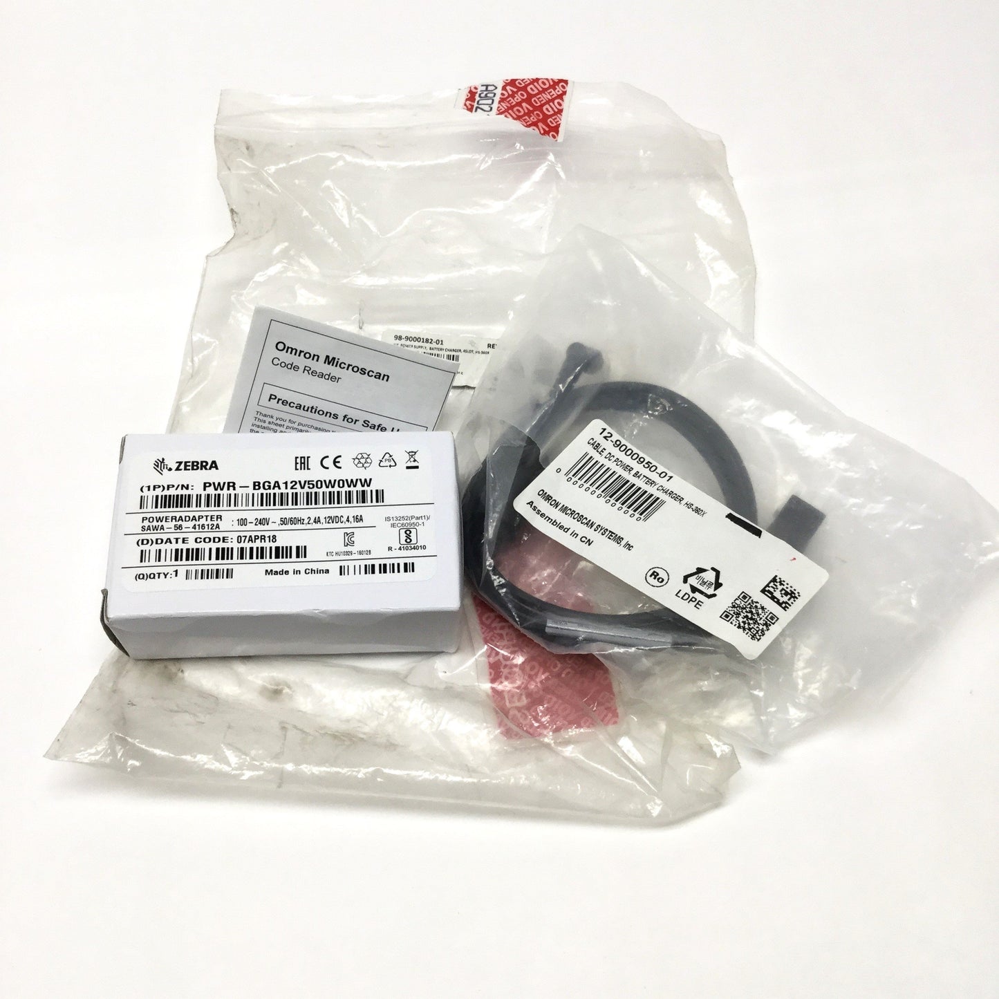 New Omron 98-9000182-01 Power Supply Kit 12VDC For HS-360X Microscan Code Reader